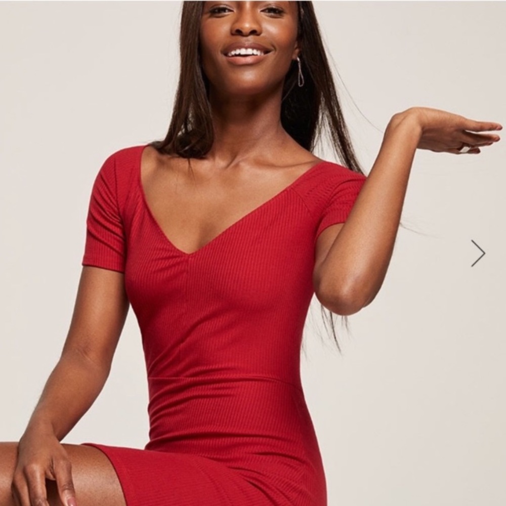 Reformation Cuba Mini Dress in Cherry XS